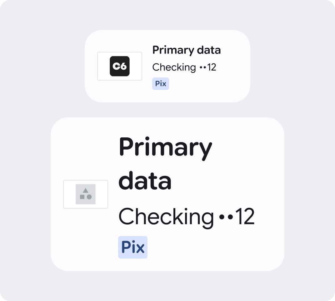 Large text. The row grows and the badge wraps to its own line, so nothing clips.