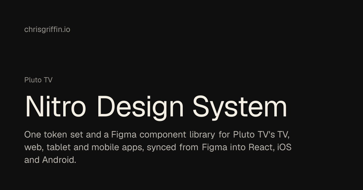 Nitro Design System — Chris Griffin /// Design Systems Architect ...