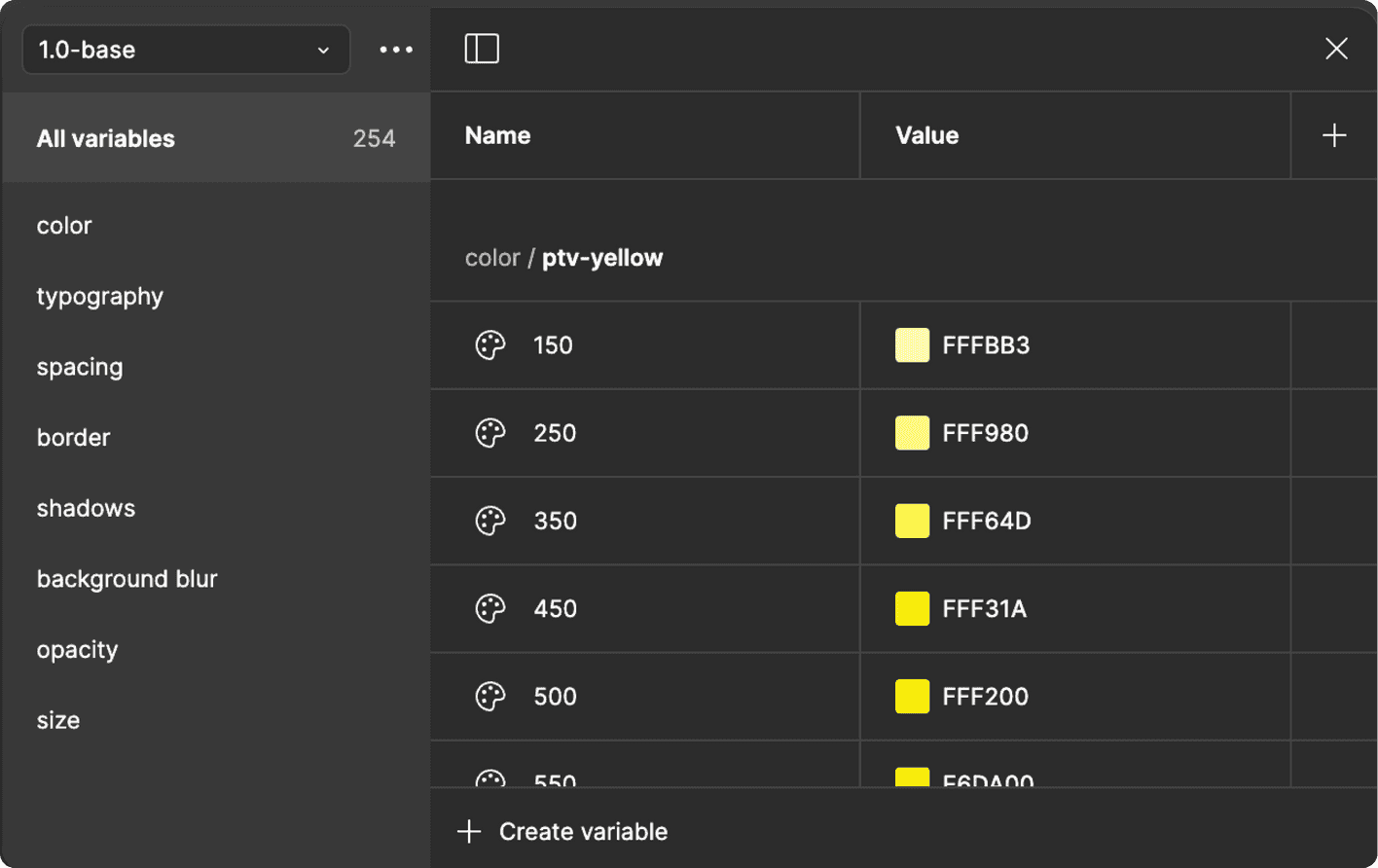 Nitro Design System token types