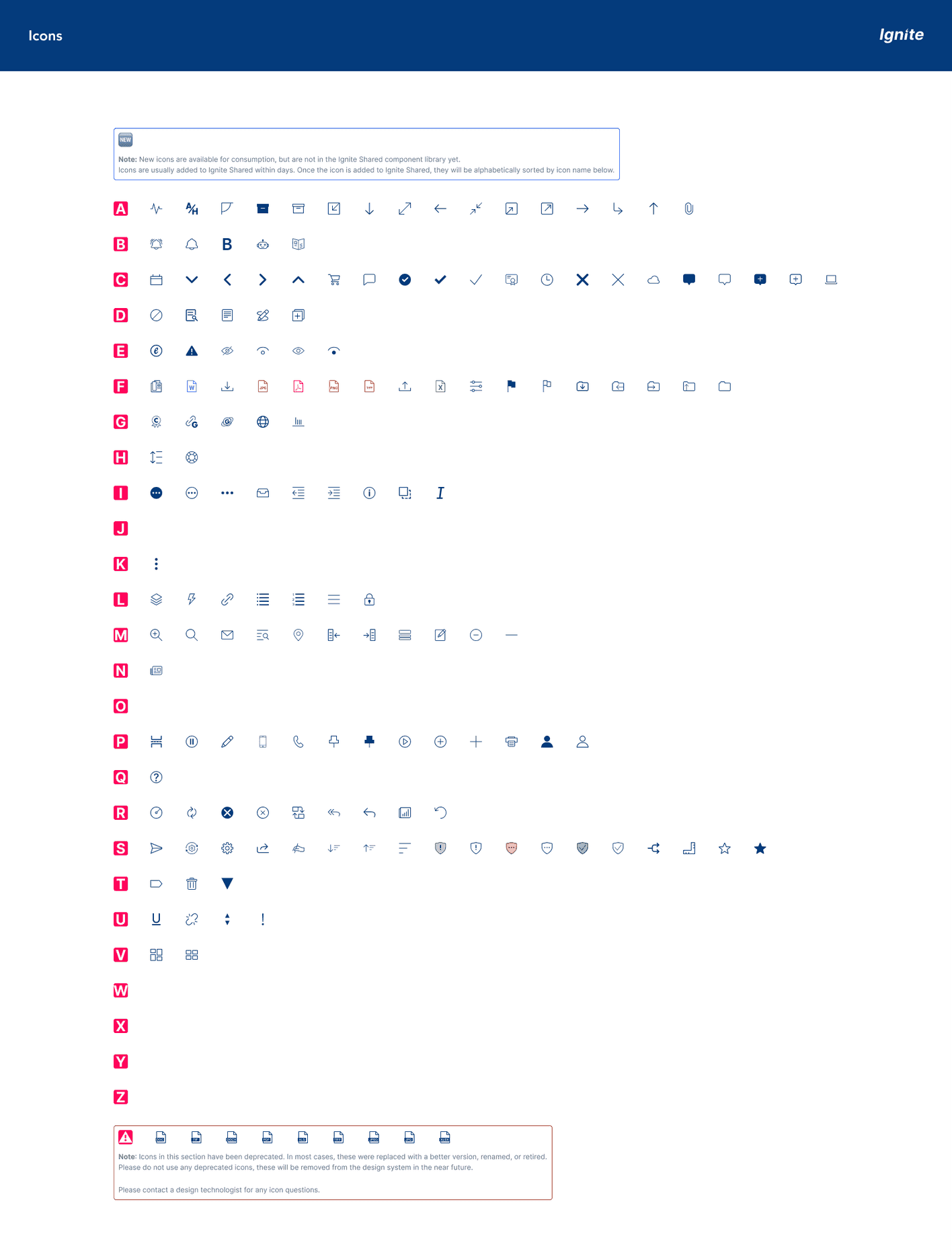 Ignite Design System Icon Set